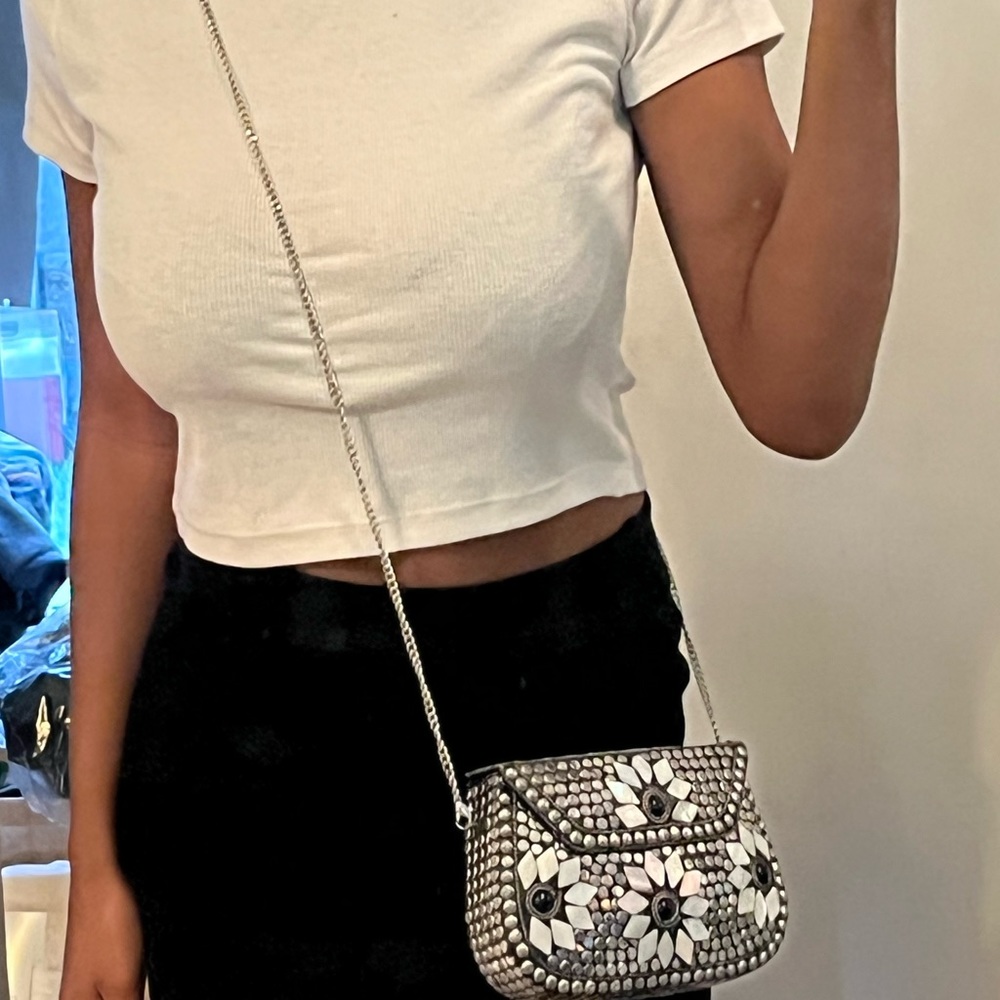 Bejewelled clutch purse